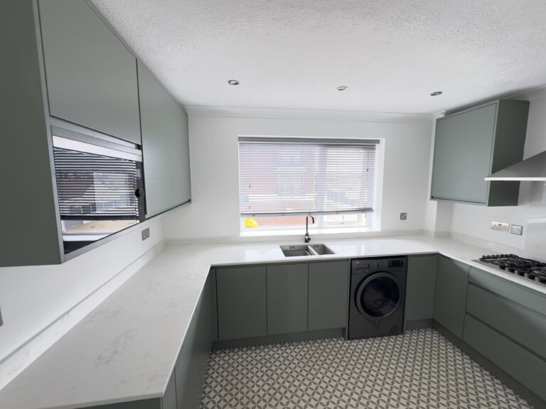 DIY Kitchens - Reed Green Handleless - Modern